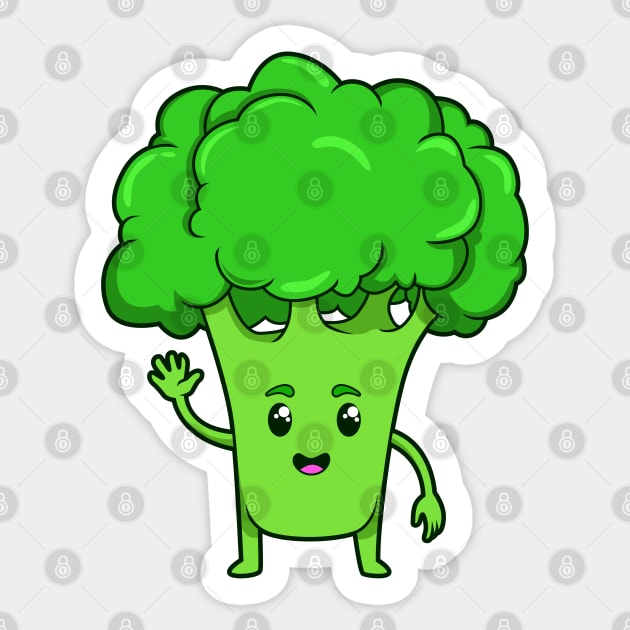 Cartoon Broccoli Sticker by Modern Medieval Design